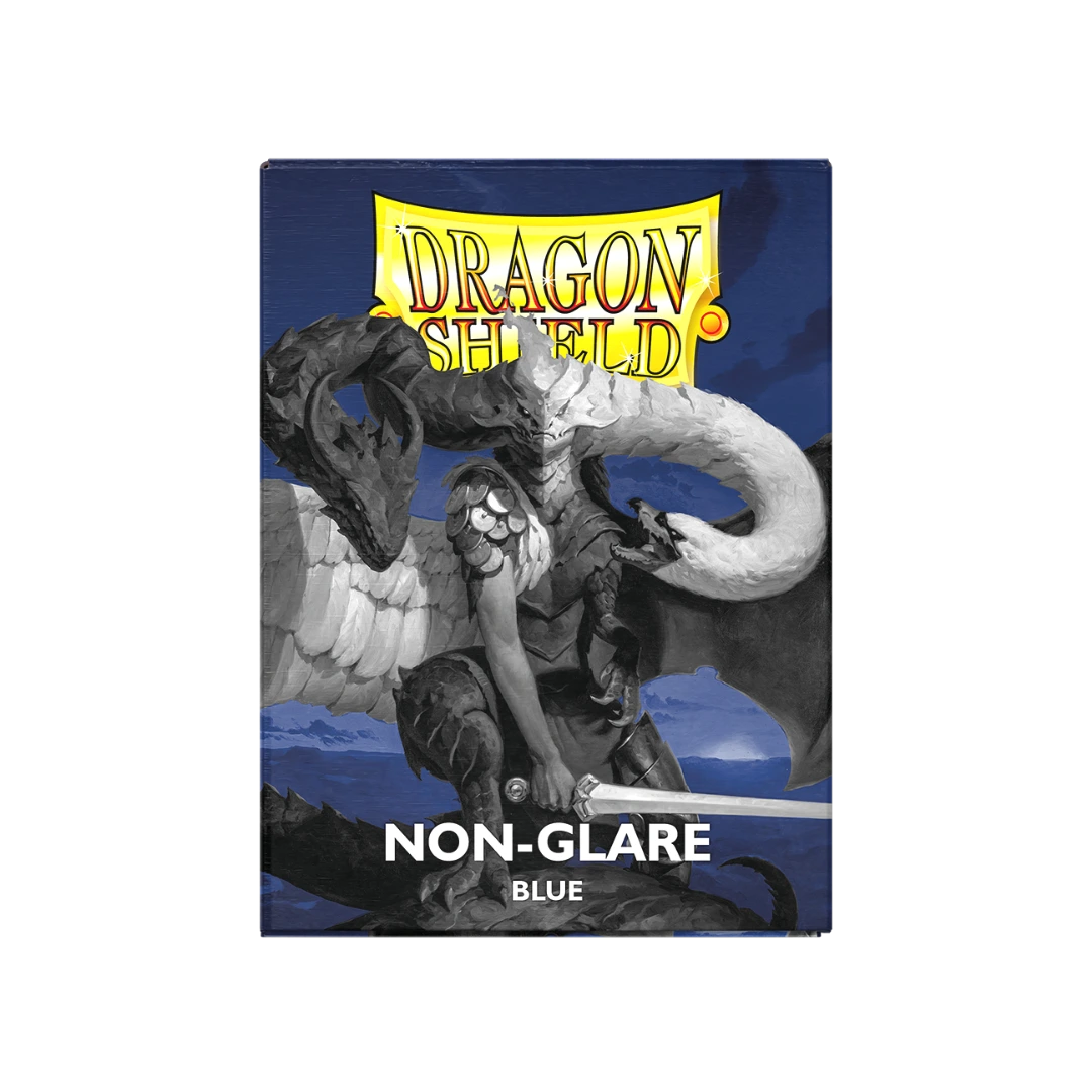 Dragon Shield: Blue - 100x Non-Glare Matte Sleeves - Standard Size - verpakking vooraan