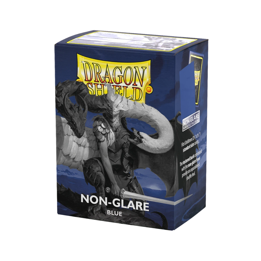 Dragon Shield: Blue - 100x Non-Glare Matte Sleeves - Standard Size - sleeve detail