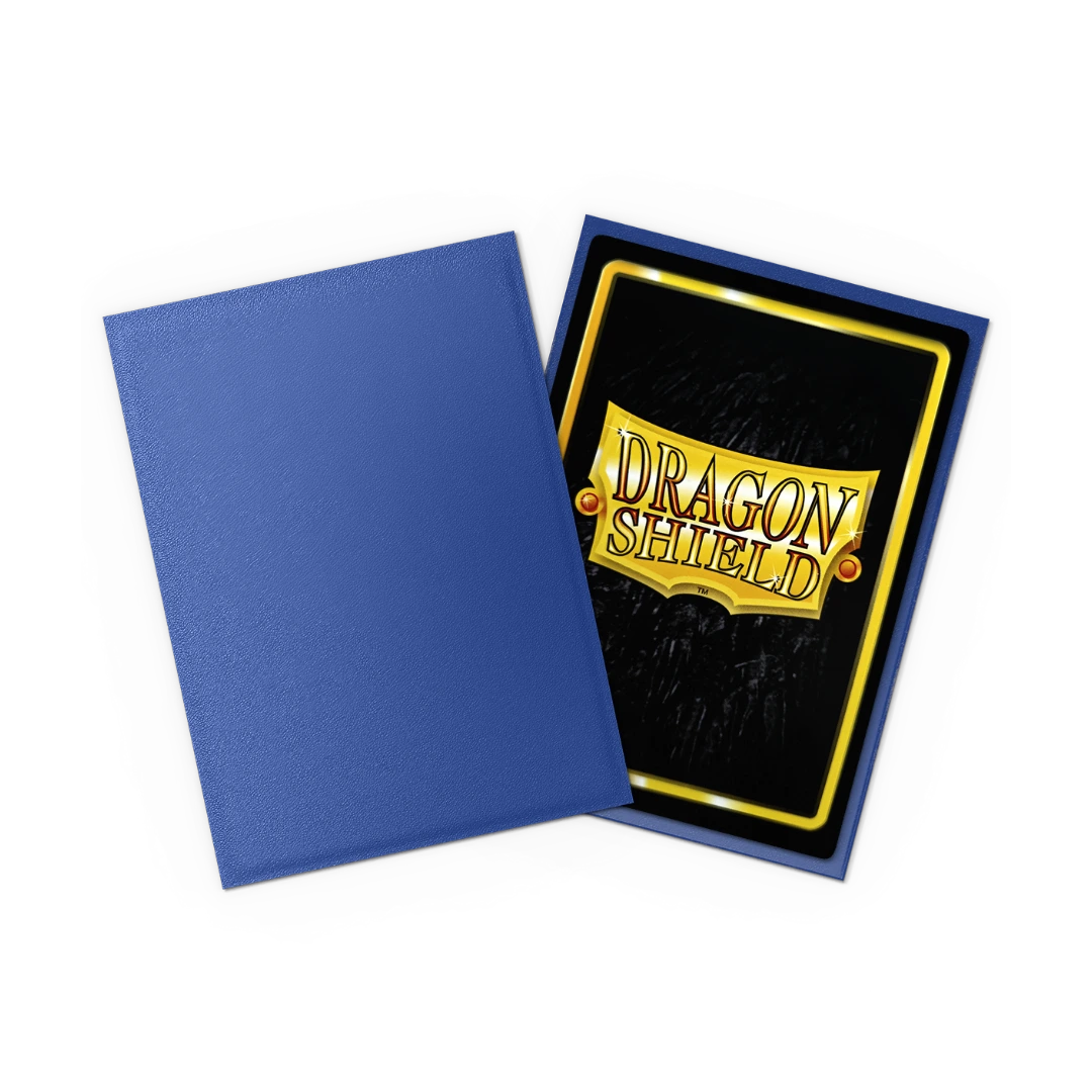 Dragon Shield: Blue - 100x Non-Glare Matte Sleeves - Standard Size - verpakking zijkant