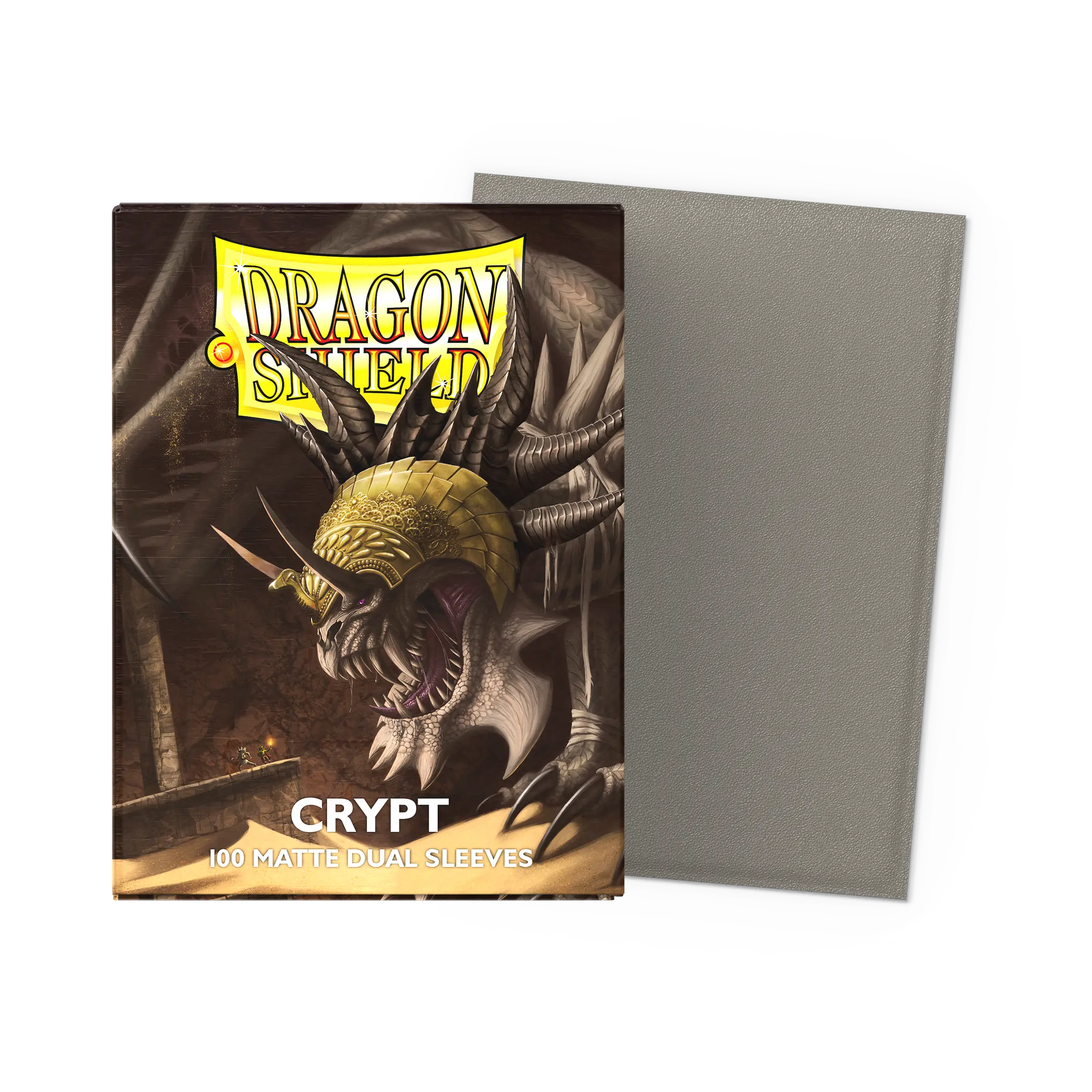 Dragon Shield: Crypt - 100x Matte Dual Sleeves - Standard Size - verpakking vooraan