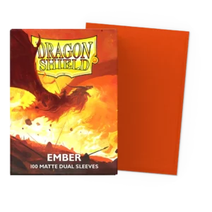 Dragon Shield: Ember - 100x Matte Dual Sleeves - Standard Size - verpakking vooraan