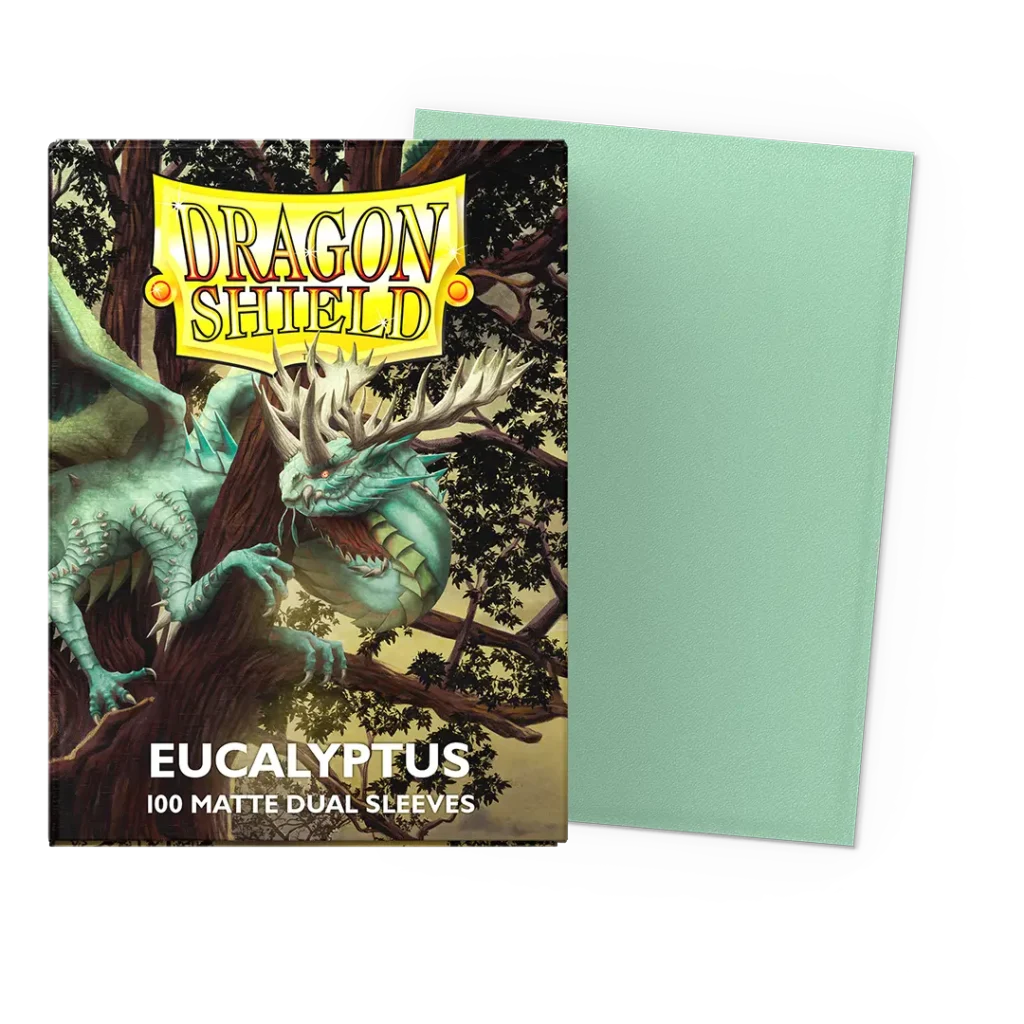 Dragon Shield: Eucalyptus - 100x Matte Dual Sleeves - Standard Size - verpakking vooraan