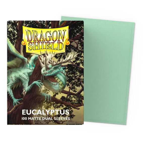 Dragon Shield: Eucalyptus - 100x Matte Dual Sleeves - Standard Size - verpakking vooraan