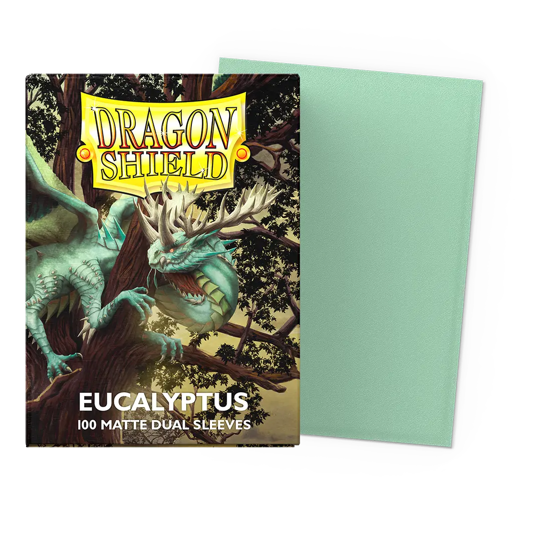 Dragon Shield: Eucalyptus - 100x Matte Dual Sleeves - Standard Size - verpakking vooraan