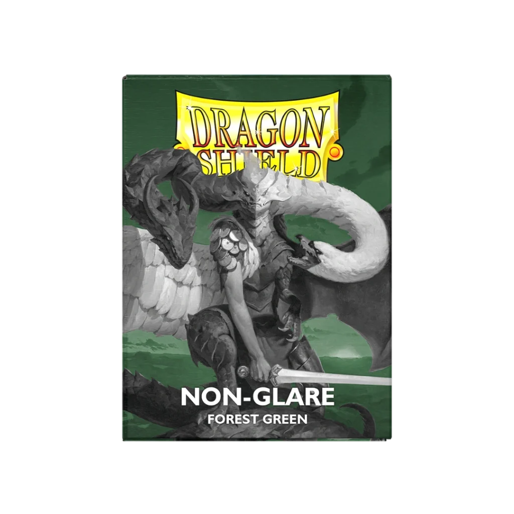 Dragon Shield: Forest Green - 100x Non-Glare Matte Sleeves - Standard Size - verpakking vooraan