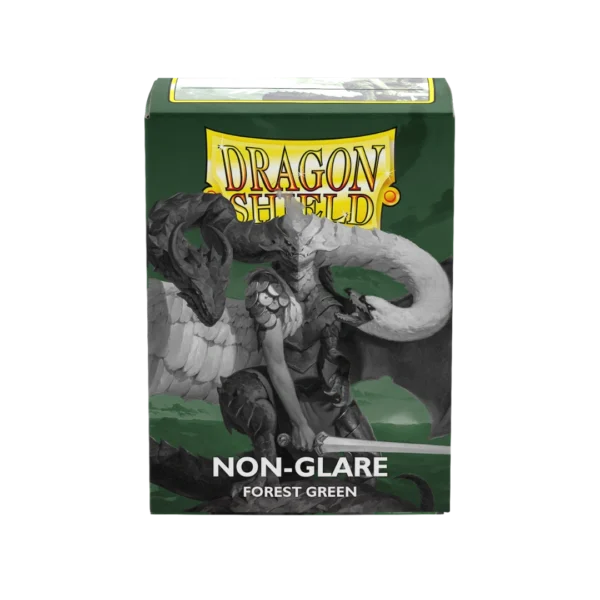 Dragon Shield: Forest Green - 100x Non-Glare Matte Sleeves - Standard Size - achterzijde verpakking