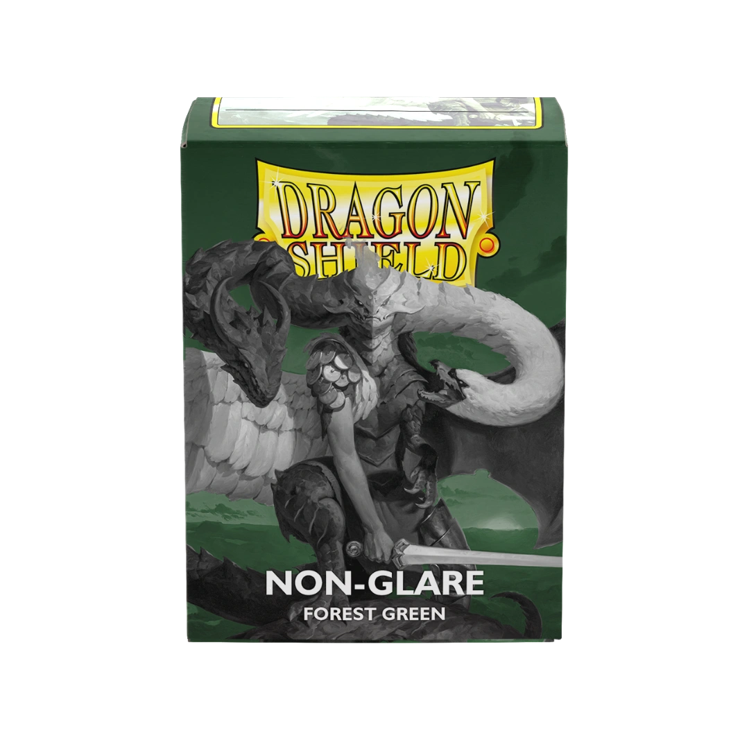 Dragon Shield: Forest Green - 100x Non-Glare Matte Sleeves - Standard Size - achterzijde verpakking