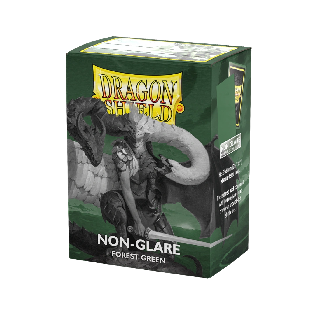 Dragon Shield: Forest Green - 100x Non-Glare Matte Sleeves - Standard Size - sleeve detail