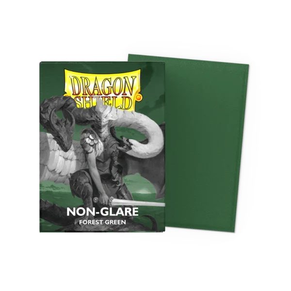 Dragon Shield: Forest Green - 100x Non-Glare Matte Sleeves - Standard Size - kleurdetail
