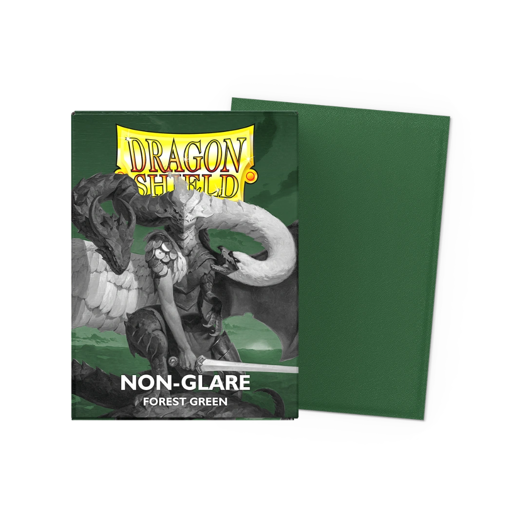 Dragon Shield: Forest Green - 100x Non-Glare Matte Sleeves - Standard Size - kleurdetail