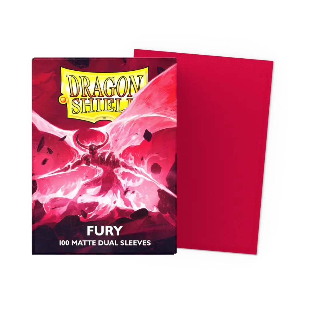 Dragon Shield: Fury - 100x Matte Dual Sleeves - Standard Size - verpakking vooraan