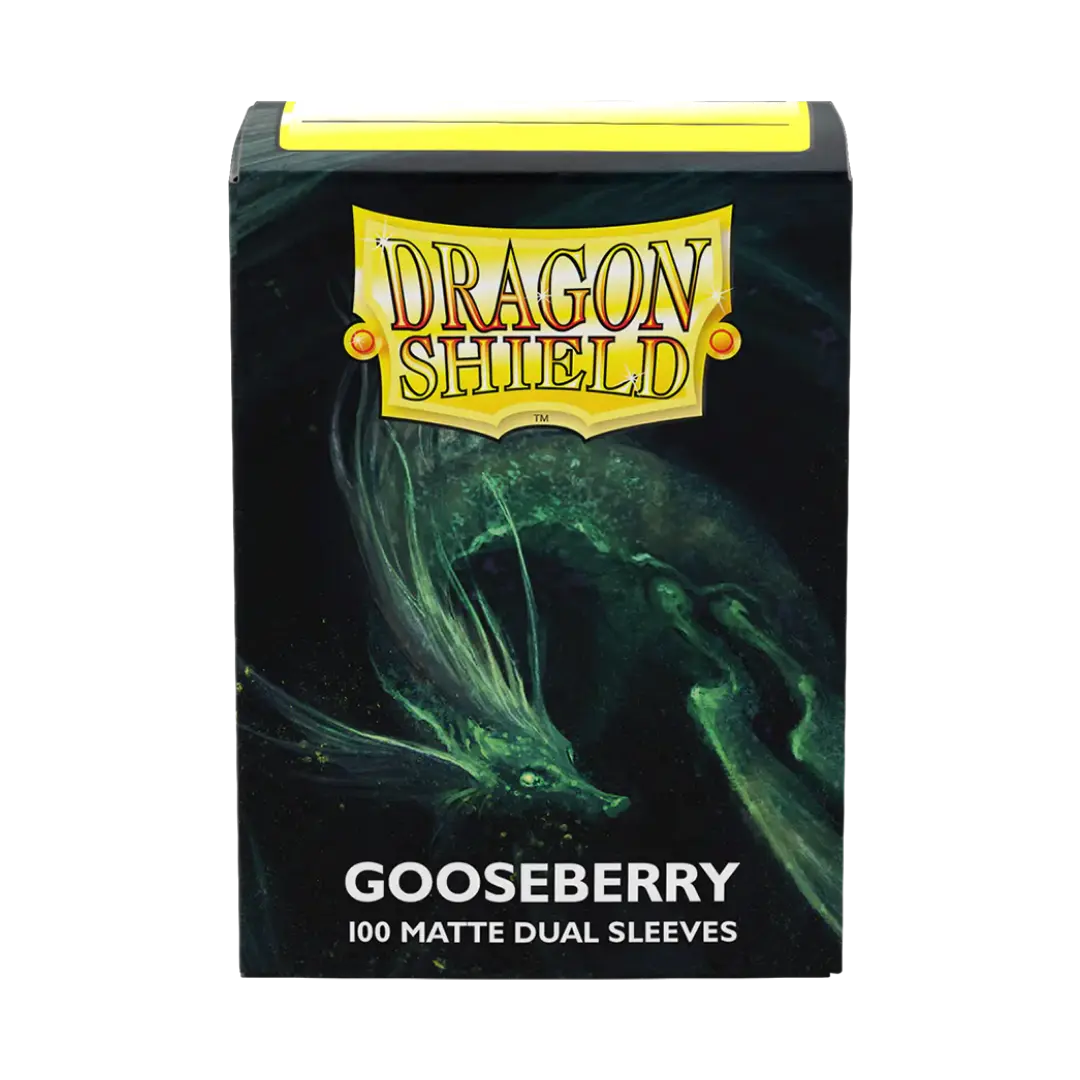 Dragon Shield: Gooseberry - 100x Matte Dual Sleeves - Standard Size - achterzijde verpakking