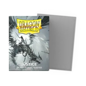Dragon Shield: Justice - 100x Matte Dual Sleeves - Standard Size - verpakking vooraan