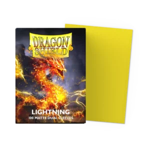 Dragon Shield: Lightning - 100x Matte Dual Sleeves - Standard Size - verpakking vooraan