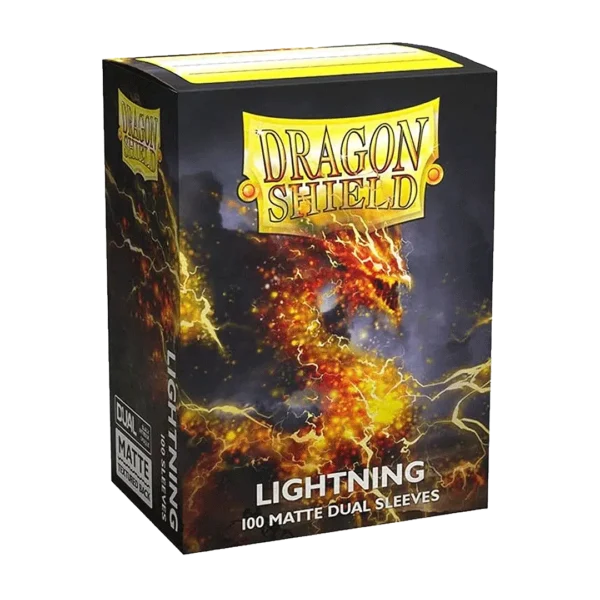 Dragon Shield: Lightning - 100x Matte Dual Sleeves - Standard Size - sleeve detail