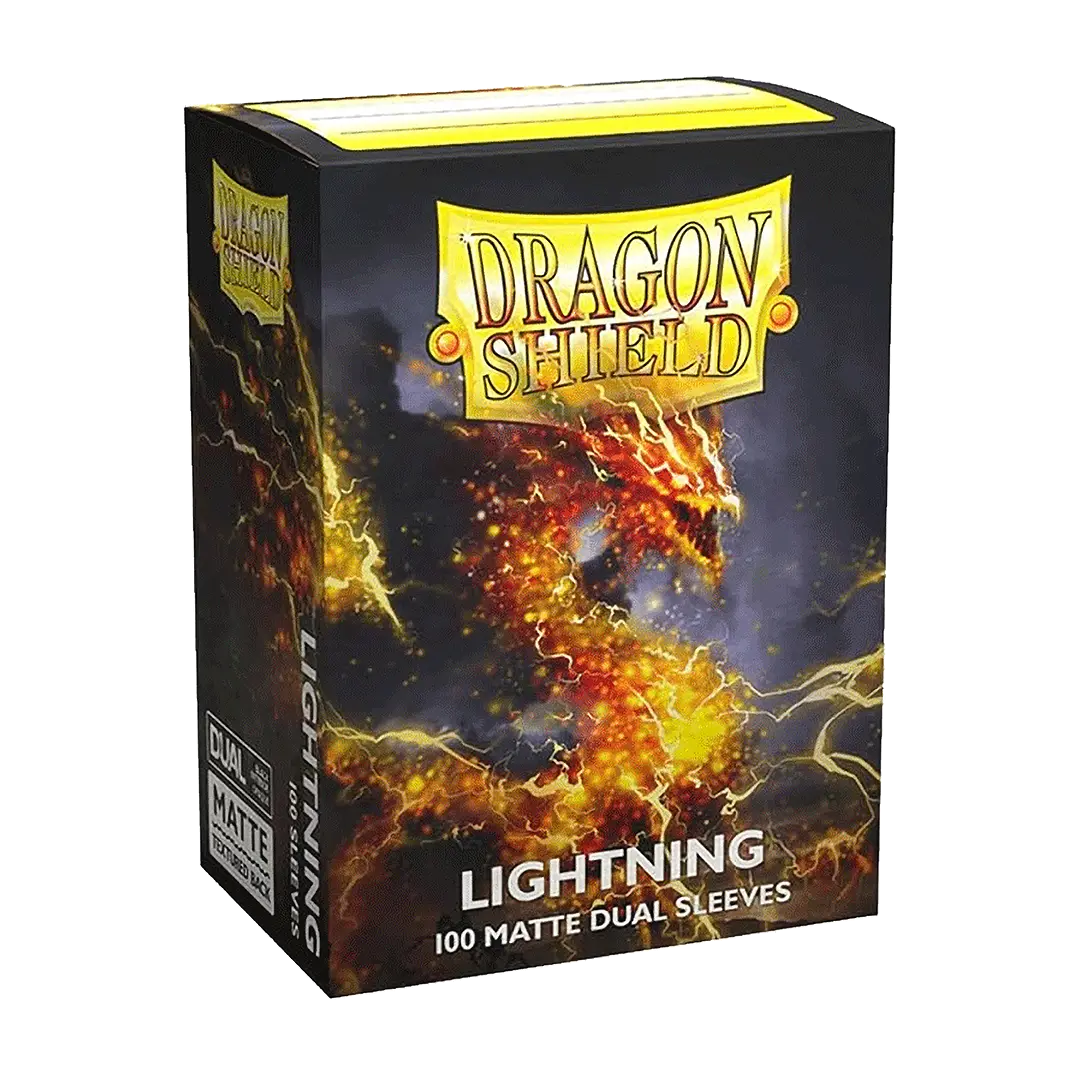 Dragon Shield: Lightning - 100x Matte Dual Sleeves - Standard Size - sleeve detail