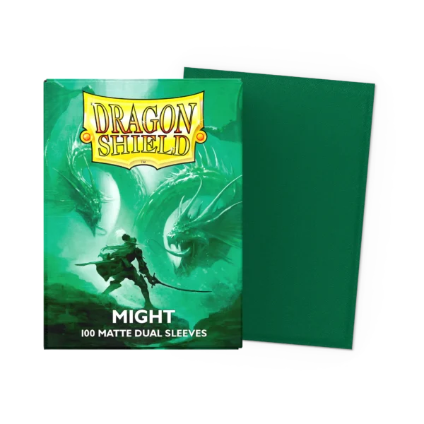 Dragon Shield: Might - 100x Matte Dual Sleeves - Standard Size - verpakking vooraan