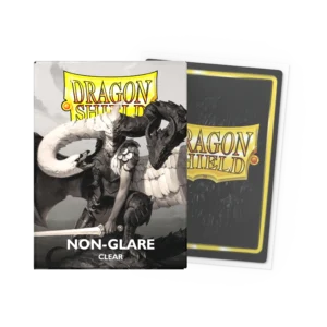 Dragon Shield: Clear - 100x Non-Glare Matte Sleeves - Standard Size - verpakking vooraan