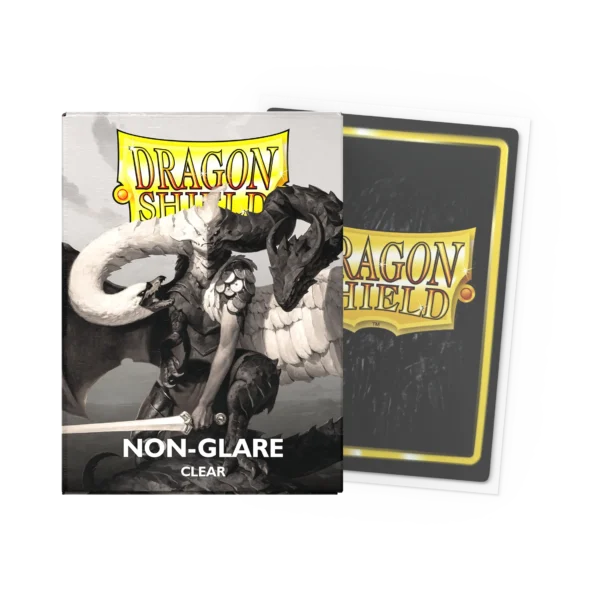 Dragon Shield: Clear - 100x Non-Glare Matte Sleeves - Standard Size - verpakking vooraan