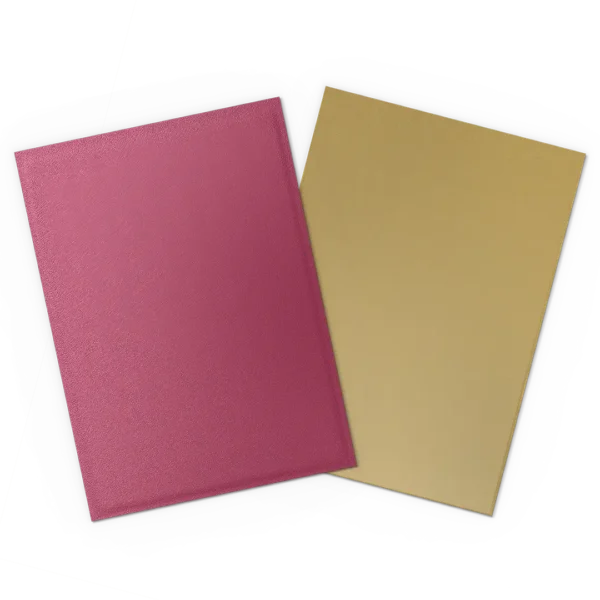 Dragon Shield: Pomegranate & Gold - 100x Matte Dual Sleeves - Standard Size - kleurdetail