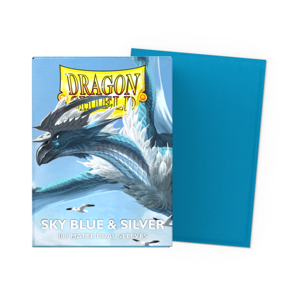 Dragon Shield: Sky Blue & Silver - 100x Matte Dual Sleeves - Standard Size - in gebruik