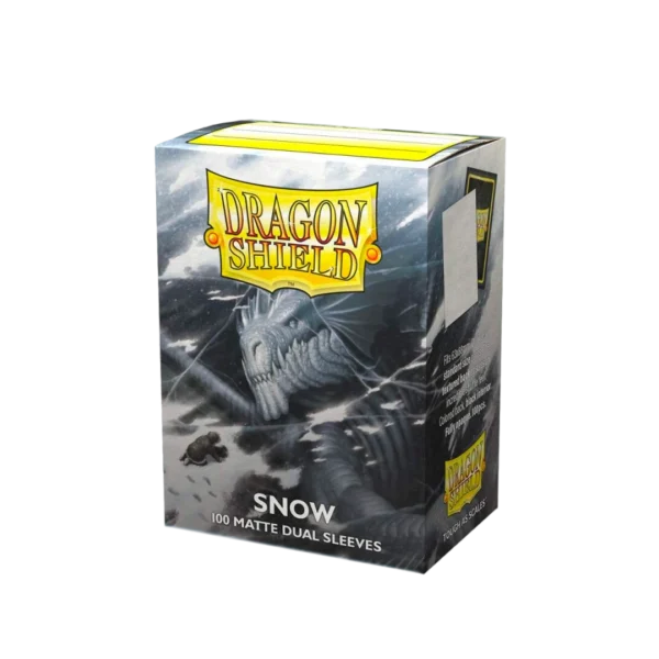 Dragon Shield: Snow - 100x Matte Dual Sleeves - Standard Size - kleurdetail