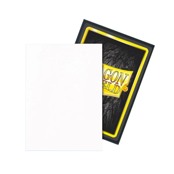 Dragon Shield: Snow - 100x Matte Dual Sleeves - Standard Size - verpakking zijkant