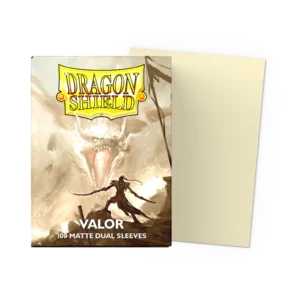 Dragon Shield: Valor - 100x Matte Dual Sleeves - Standard Size - verpakking vooraan