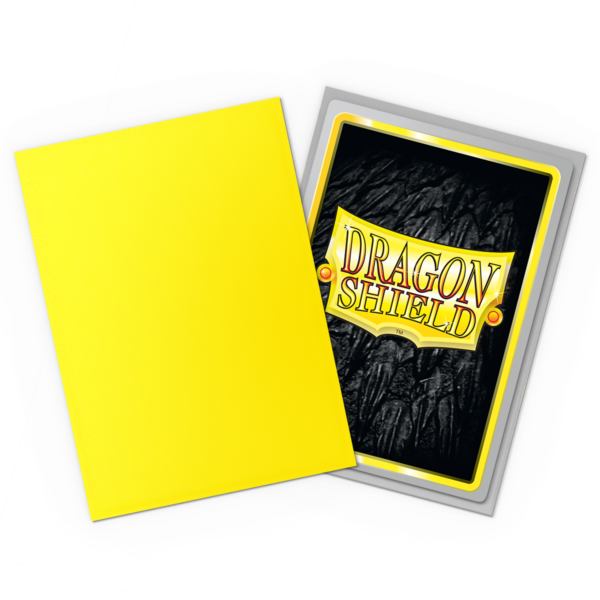 Dragon Shield: Yellow & Silver - 100x Matte Dual Sleeves - Standard Size - sfeerbeeld
