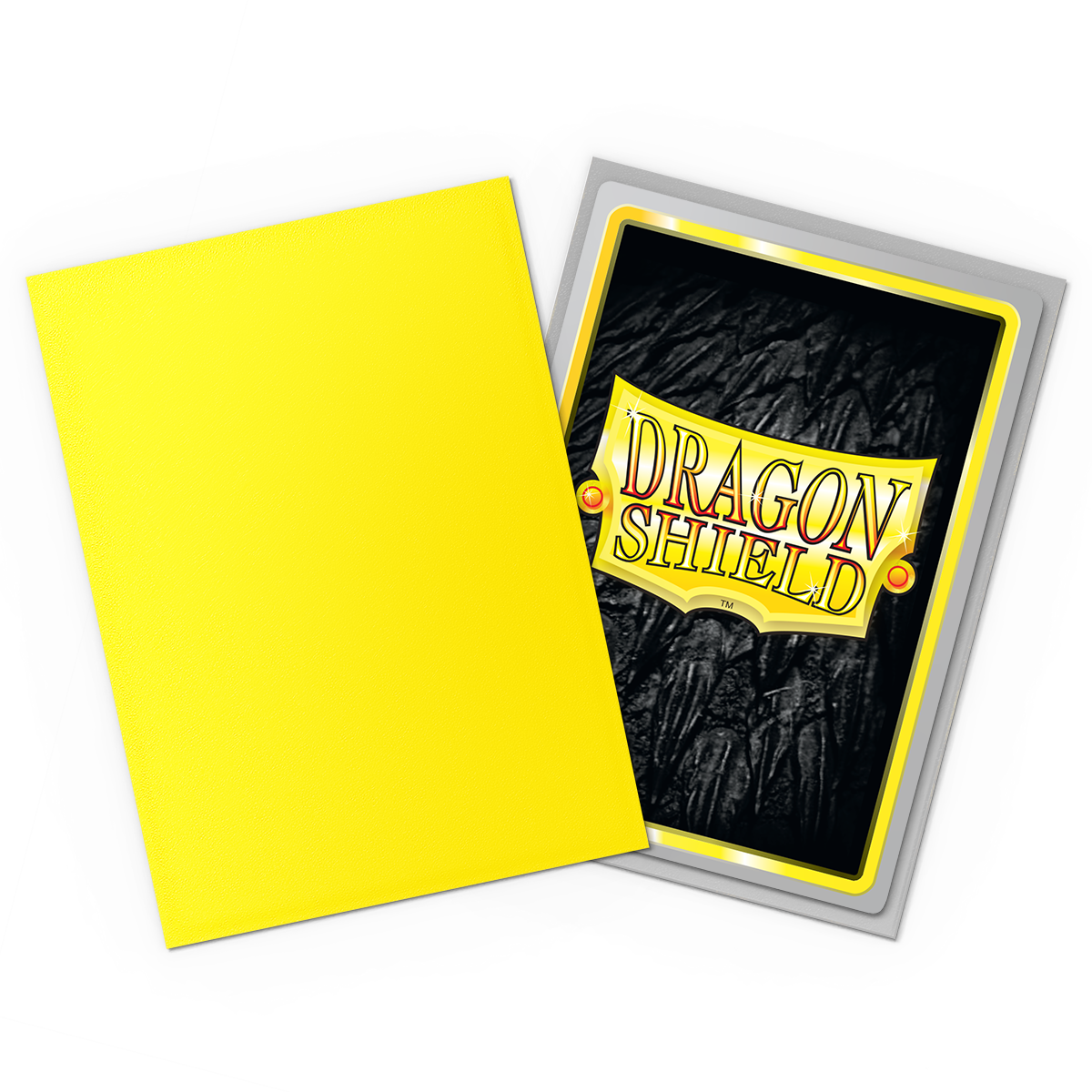 Dragon Shield: Yellow & Silver - 100x Matte Dual Sleeves - Standard Size - sfeerbeeld