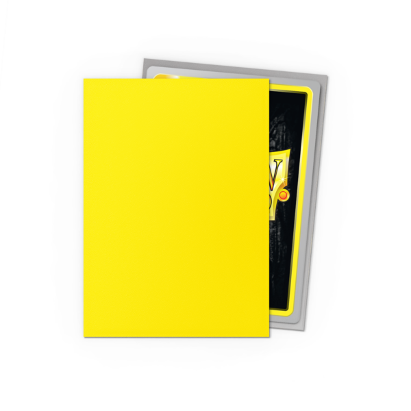 Dragon Shield: Yellow & Silver - 100x Matte Dual Sleeves - Standard Size - extra beeld