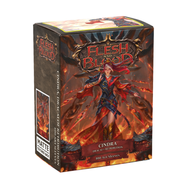 Dragon Shield: Flesh and Blood - Cindra, Dracai of Retribution - 100x Matte Art Sleeves - Standard Size - achterzijde