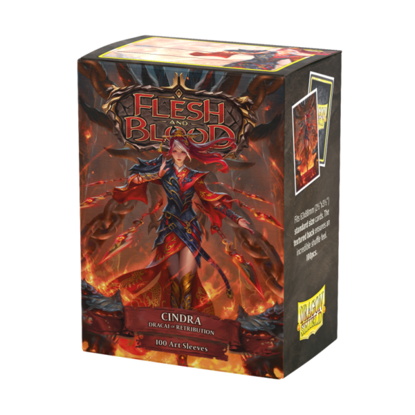 Dragon Shield: Flesh and Blood - Cindra, Dracai of Retribution - 100x Matte Art Sleeves - Standard Size - inhoud