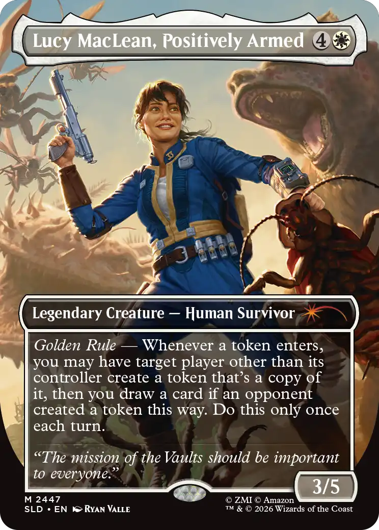 Lucy Maclaen positively armed Secret Lair x Fallout- Beyond Vault 33 (Non-Foil)