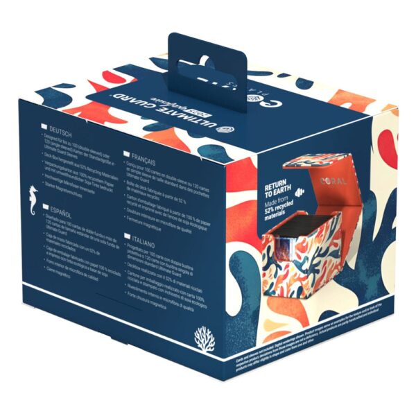 Ultimate Guard: Sidewinder 100+ Xenoskin 2025 Exclusive "Coral Places" - Mellow Sea (voor 100 kaarten) - formaatvergelijking