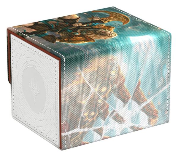 Ultimate Guard: Sidewinder 100+ Xenoskin "Reality Fracture" - Ajani, Counterattack Leader (voor 100 kaarten) - detailopname