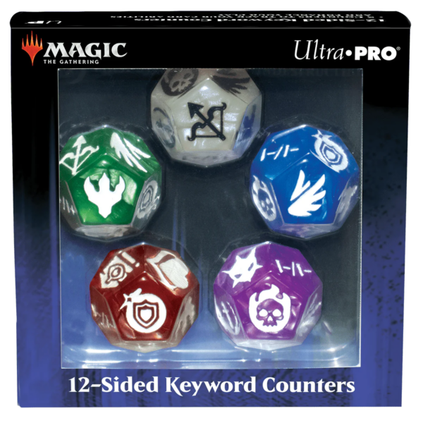 Ultra Pro: 12-Sided Keyword Counters voor Magic: The Gathering (5 dobbelstenen) - achterzijde
