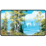 Ultra Pro: Bob Ross - Lakeside Path Black - Stitched Playmat (61 x 35 cm) - productfoto