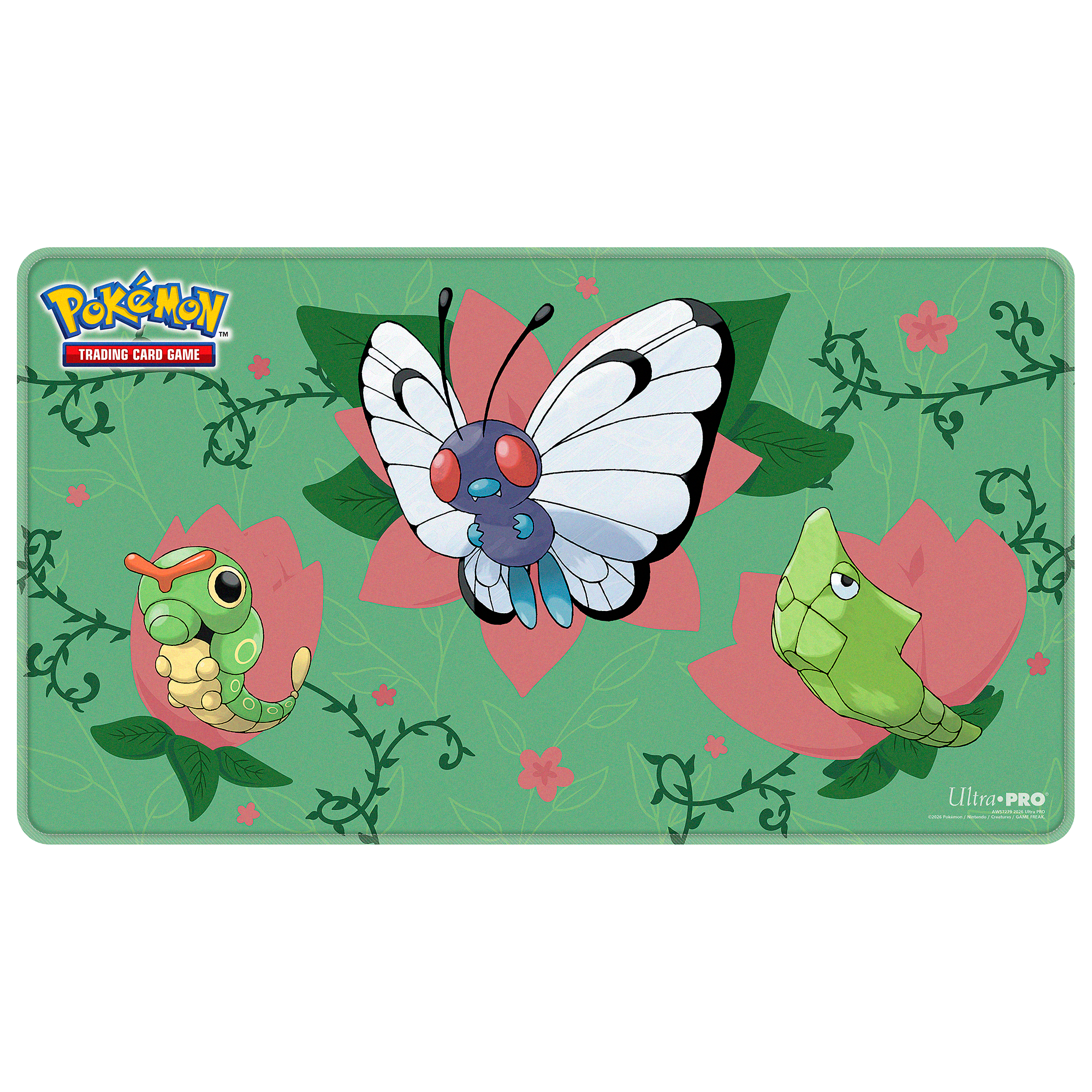 Ultra Pro: Caterpie Evolutions - Caterpie Evolutions - Playmat 61 x 35 cm - mat uitgerold