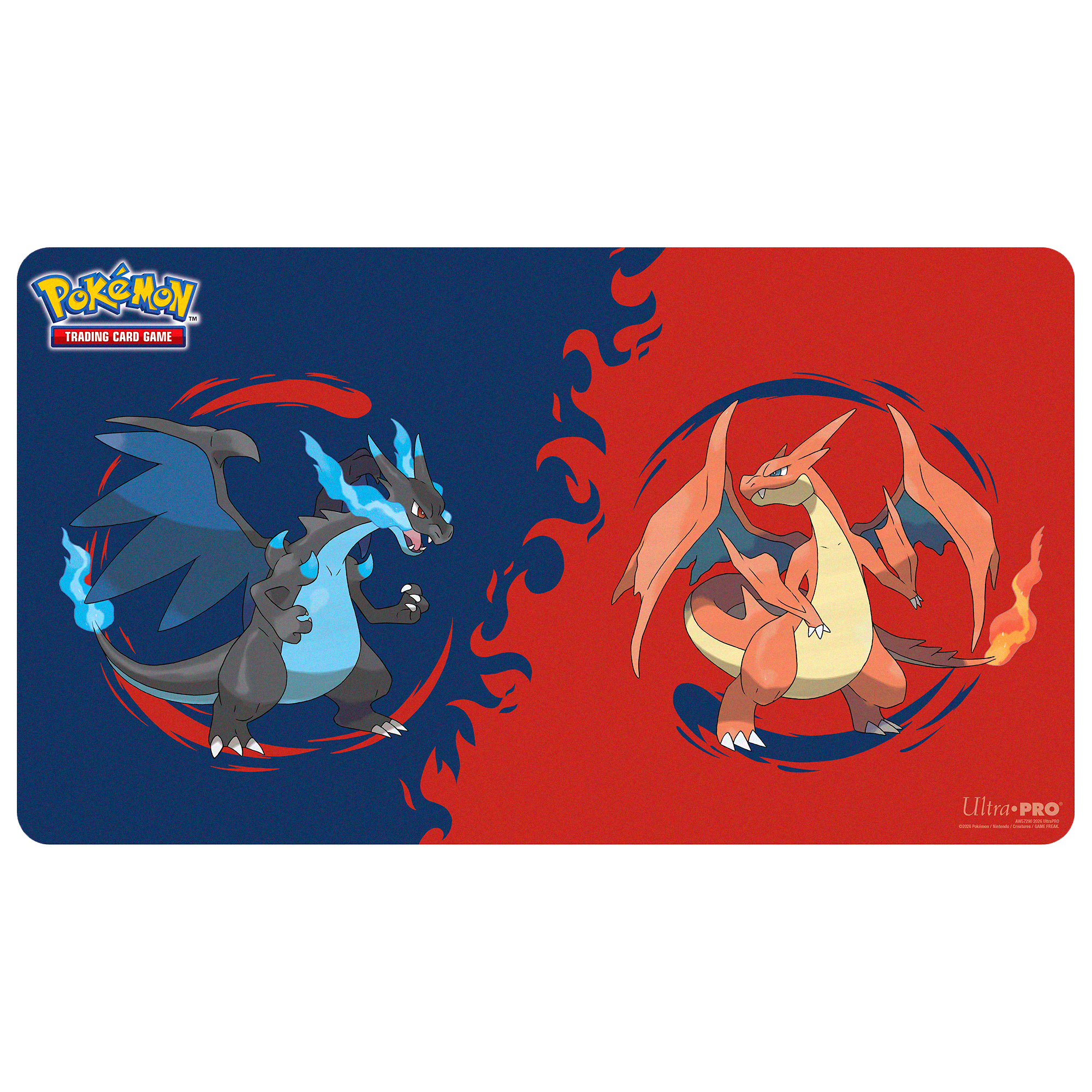 Ultra Pro: Mega Charizard X & Mega Charizard Y - Mega Charizard X en Mega Charizard Y - Playmat 61 x 35 cm - productfoto