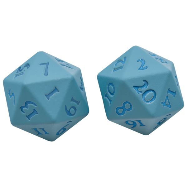 Ultra Pro: Vivid Heavy Metal Dice - Light Blue (2 metalen D20 dobbelstenen) - productfoto