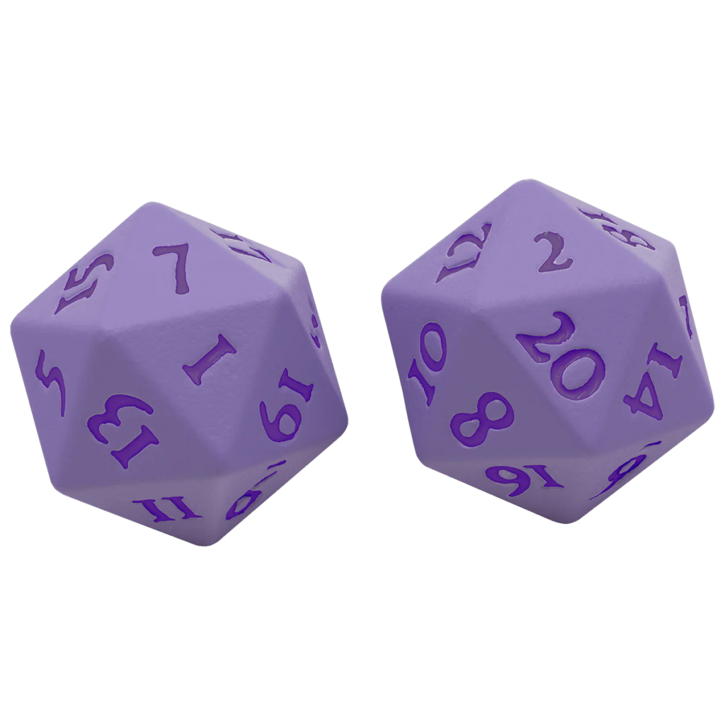 Ultra Pro: Vivid Heavy Metal Dice - Purple (2 metalen D20 dobbelstenen) - productfoto
