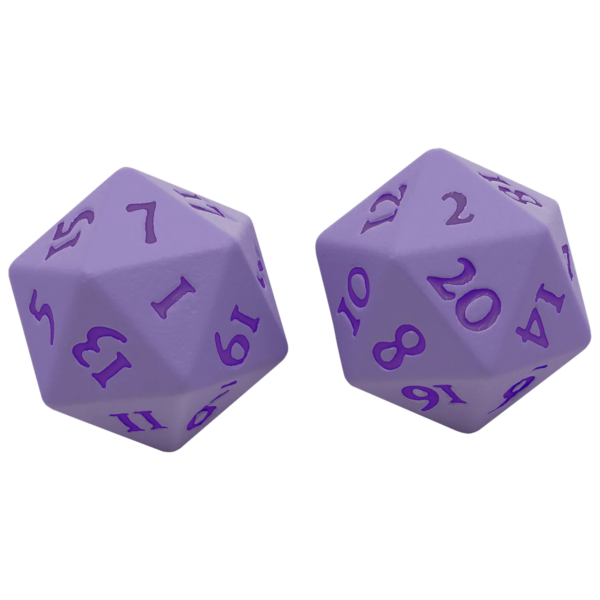 Ultra Pro: Vivid Heavy Metal Dice - Purple (2 metalen D20 dobbelstenen) - productfoto