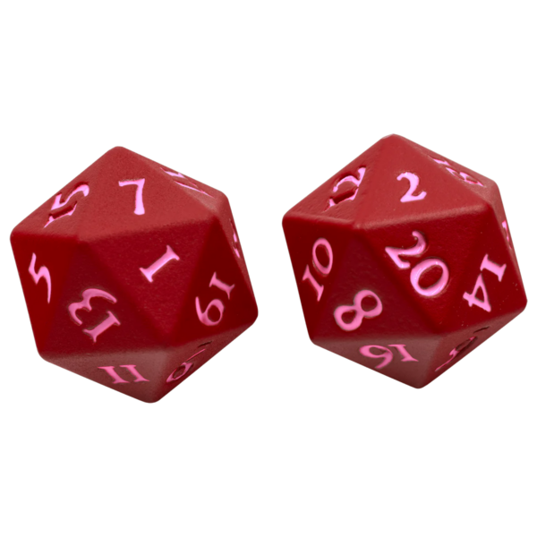 Ultra Pro: Vivid Heavy Metal Dice - Red (2 metalen D20 dobbelstenen) - productfoto
