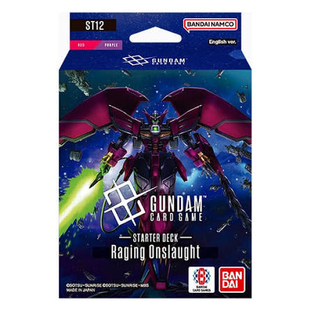 Gundam Card Game Starter Deck ST12 Raging Onslaught (1 Deck) – EN