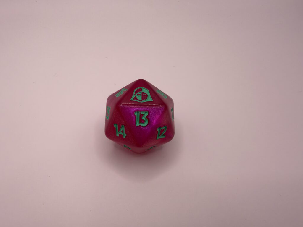 Reality Fracture oversized Spindown D20 uit de Bundle - bovenaanzicht