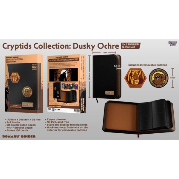 Gatherers' Tavern: DOMARU 4-Pocket Patch Binder - Cryptids Collection: Dusky Ochre - sfeerbeeld