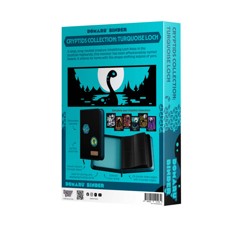 Gatherers' Tavern: DOMARU 4-Pocket Patch Binder - Cryptids Collection: Turquoise Loch - achterzijde