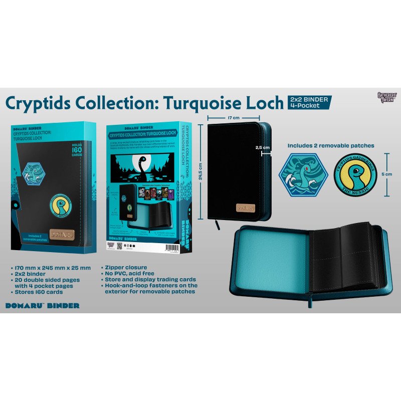 Gatherers' Tavern: DOMARU 4-Pocket Patch Binder - Cryptids Collection: Turquoise Loch - sfeerbeeld