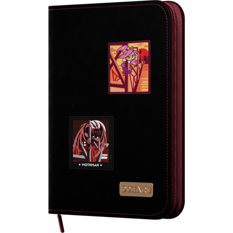 Gatherers' Tavern: DOMARU 9-Pocket Patch Binder - Cryptids Collection: Crimson Glow - met patches